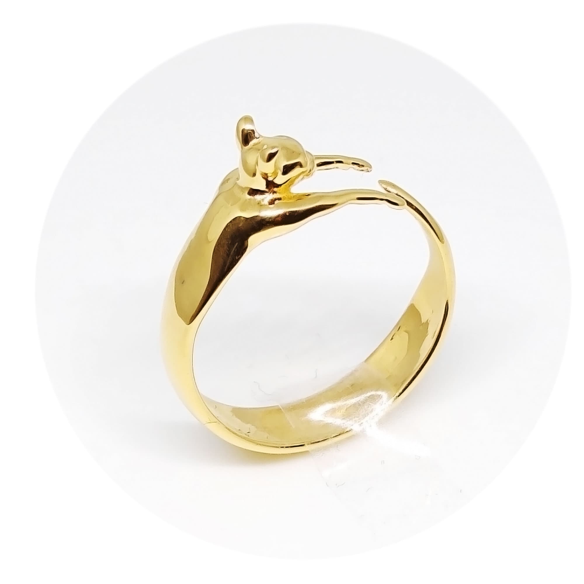 Anello con gatto in resina - Lo