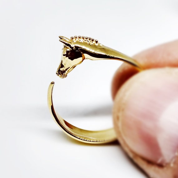 K18 HORSE GOLD RING( adjustable)
