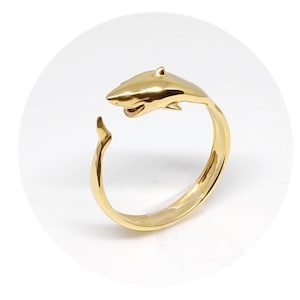 Adjustable Shark Ring | Shark Jewelry | Gold plated | 14K | 18K | rose gold | Money | Shark Enthusiast | Jewelry for women | Shark gift