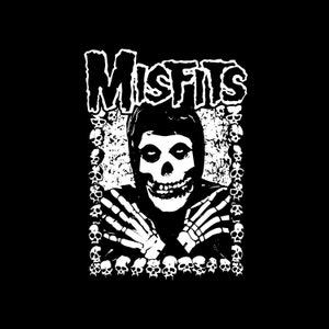 Misfits Crimson Skull Punk Graphic// PNG Transparent Background 2 versions // Screen Print// High Quality File
