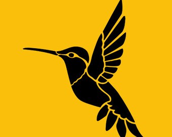HummingBird Clipart Graphic  // PNG Transparent Background  // Design File  // Screen Print Vector Design