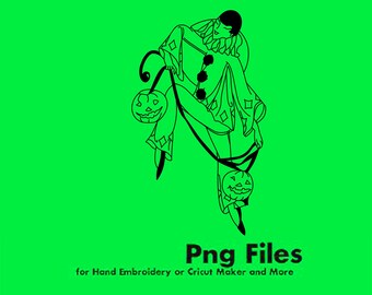 Vintage Jester Clipart Graphic  // PNG Transparent Background  // Design File // Clipart for crafting // Cricut Cameo Silhouette