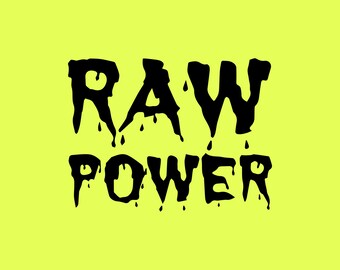 Logo // PNG Cricut Cut File // Raw Power // CAD CutFile for making own Fabric Patches or  Stickers / High Quality File