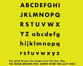 Bold 1950s Font / Letters Only / Upper Case and Lover Case / Sans serif