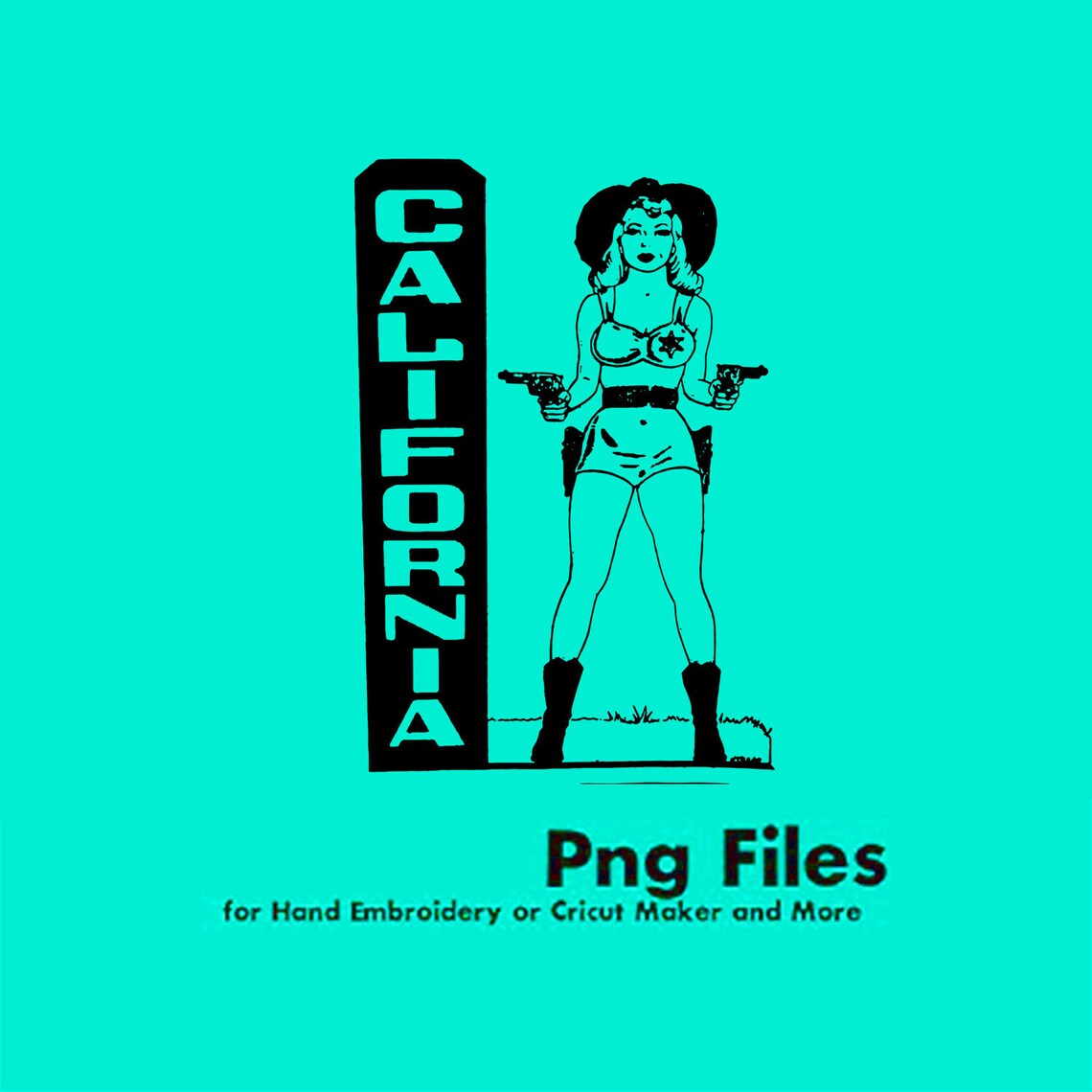 Pinup Rodeo Pinup California Western Cowgirl Rodeo Clipart Graphic // PNG ...