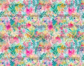 Painterly Bright Floral 04 Image Transfer Sheet For Polymer Clay