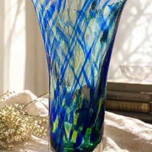 新品　未使用品 Sea Glasbruk ガラス デカンタ ブルー グリーン Swedish Sea Glasbruk Vases - Etsy