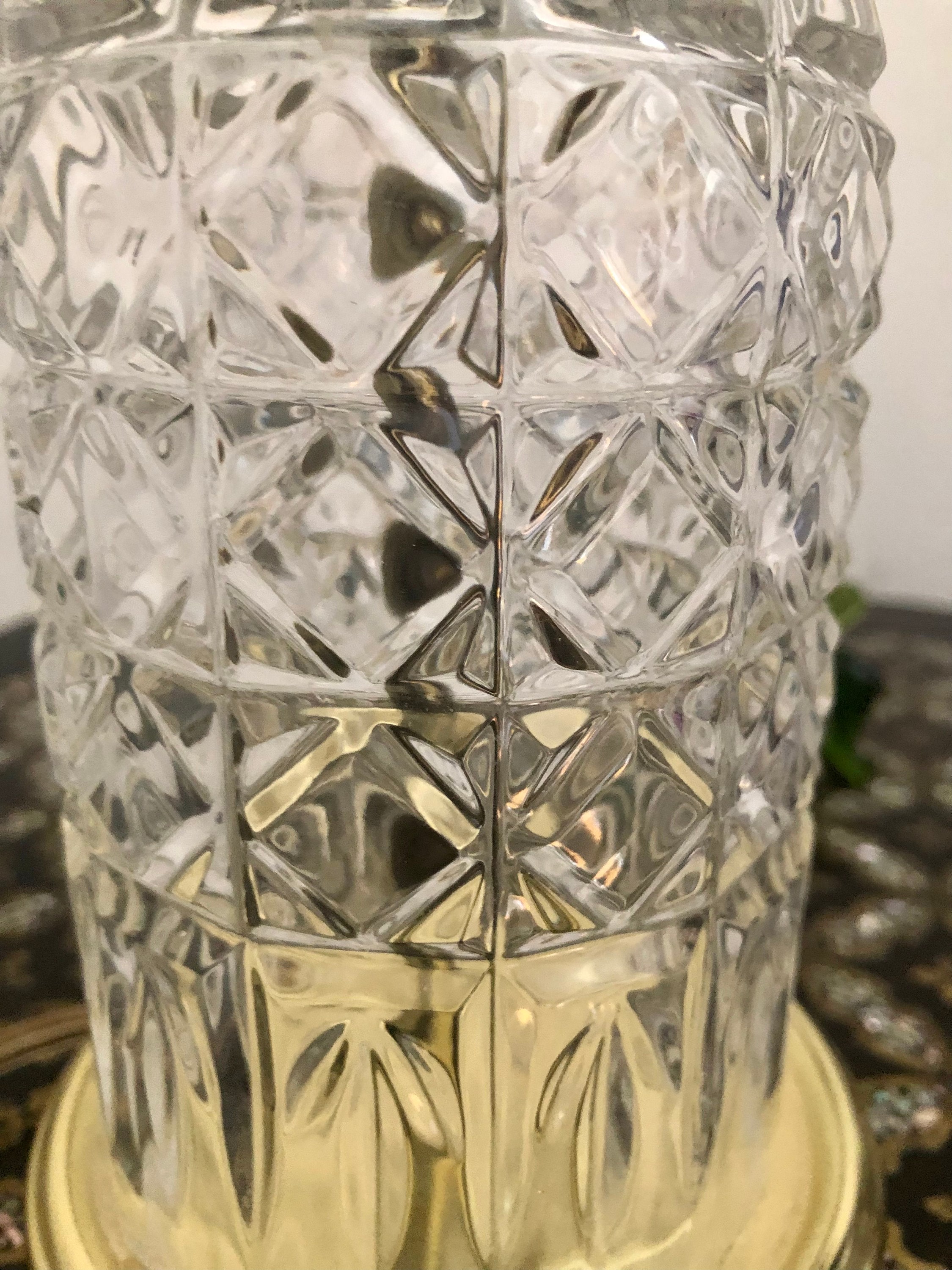 Leviton Crystal Jelly Jar Lamp, 1980s - Etsy