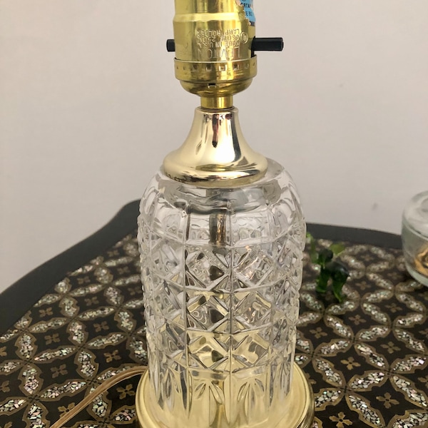 Leviton Crystal jelly jar lamp, 1980s