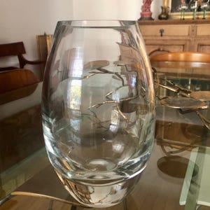 Radiant modern crystal  floral vase, Poland 1980s