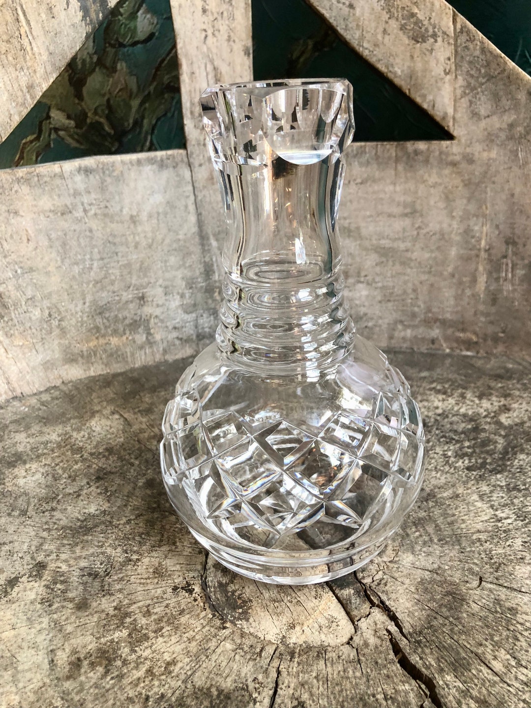 Vintage Waterford Crystal Open Decanter Etsy