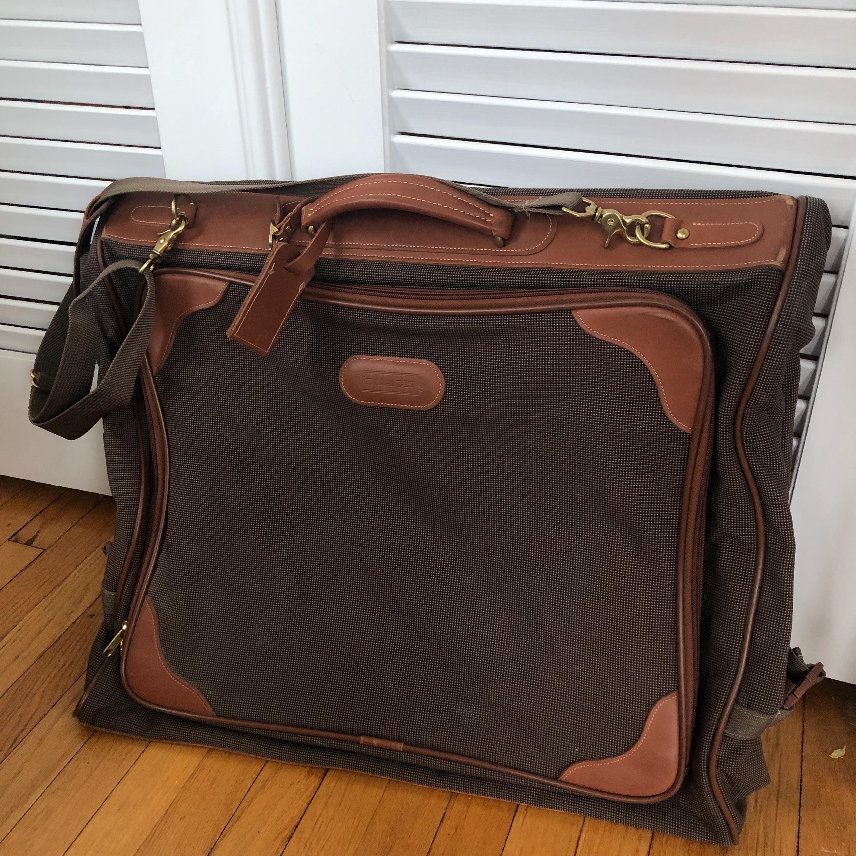 Complete Set of 4 Vintage Coach Leather Travel Bags, British Tan