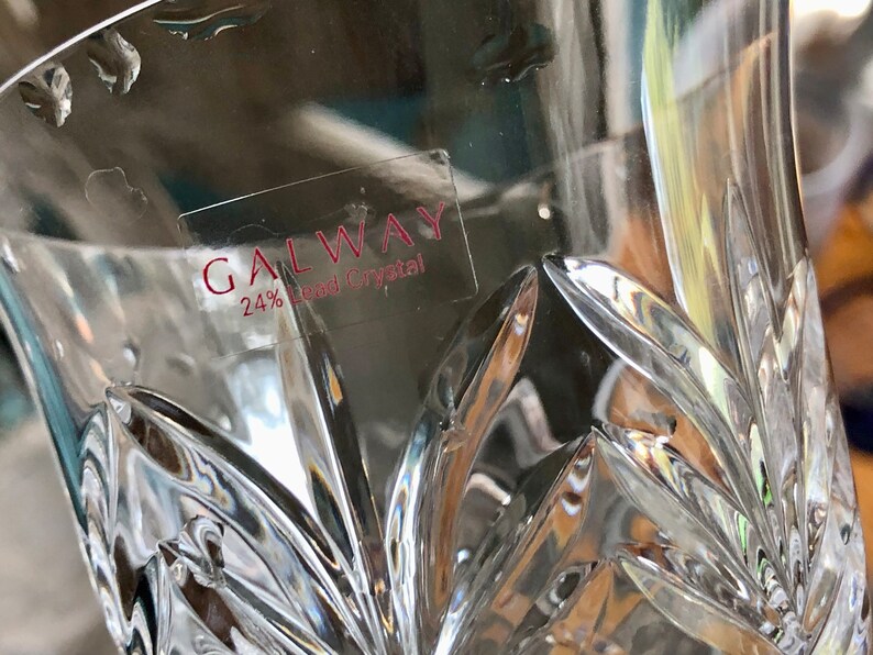 Irish Galway Crystal Kylemore 7 In. Red Wine Glasses Set of 4 Etsy