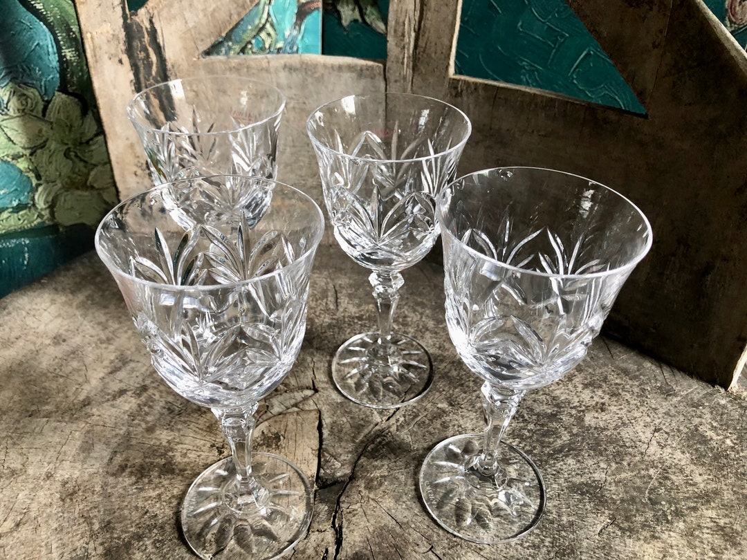 Irish Galway Crystal Kylemore 7 In. Red Wine Glasses Set of 4 Etsy