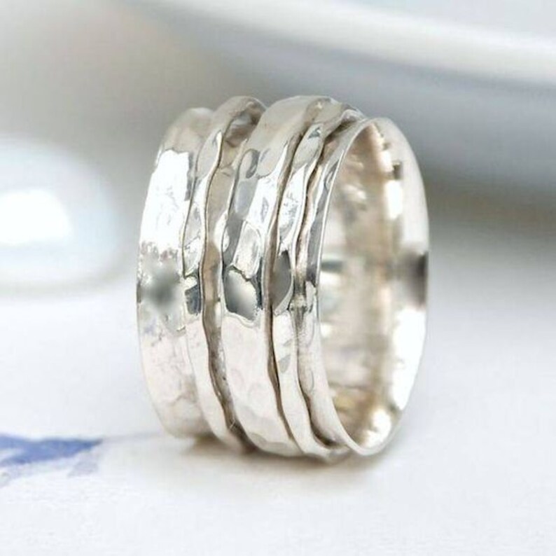 925 sterling silver spinner anxiety unisex Fidget Rings which Are Cute *And* Can Help You De-Stress...