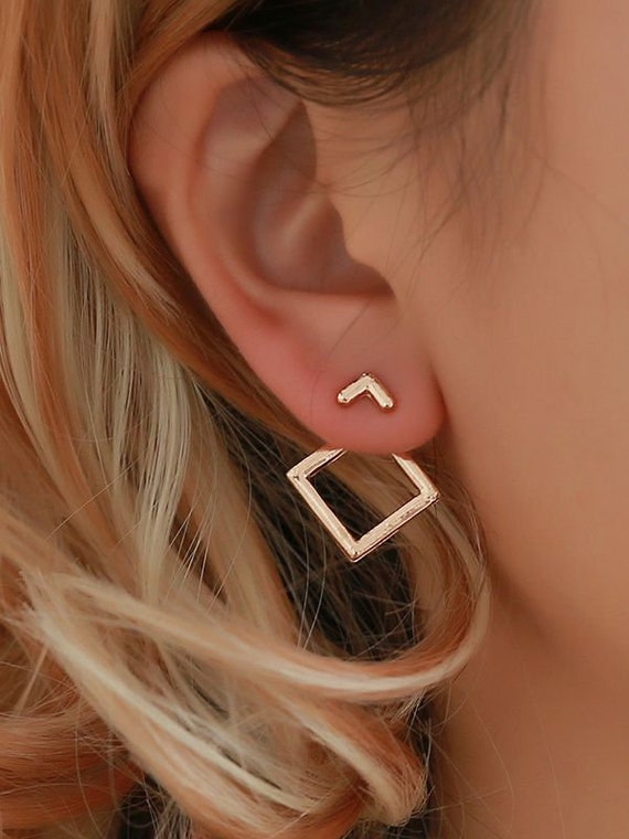 Square earring best sale jackets