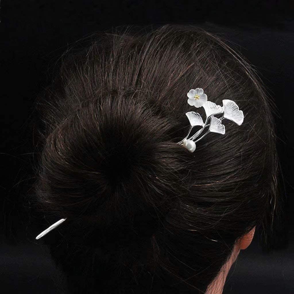 925 sterling silver hair bun stick for women girls ladies Etsy
