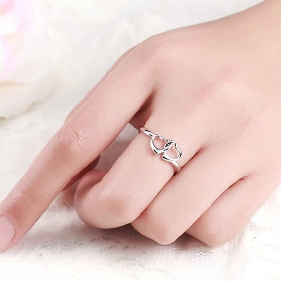 Amazon.com: Bestyle Personalized 925 Sterling Silver Ring, Minimalist High  Polish Infinity Symbol Rings, Cute Nice Stacking Band Rings for Girls,  Tarnish Resistant Comfort Fit, Size 4: Clothing, Shoes & Jewelry