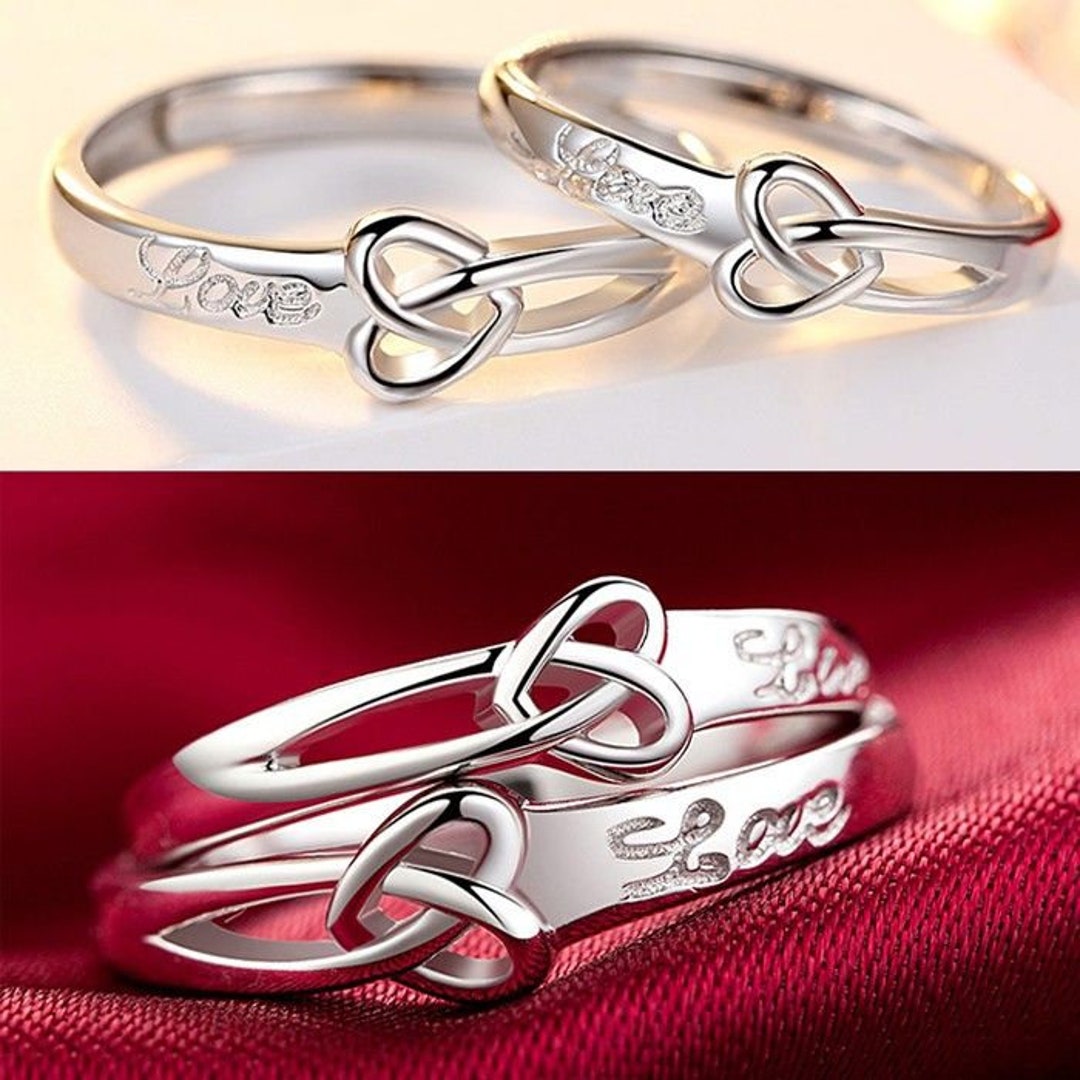 Basket Weave Band Sterling Silver Couple Rings – silverdreamer
