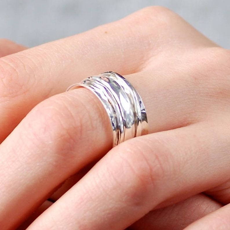 925 sterling silver spinner anxiety unisex Fidget Rings which Are Cute *And* Can Help You De-Stress...