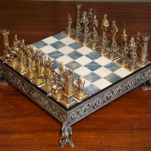 An Exceptional 20th Century Traditional Sterling Silver Chess Set. - Etsy