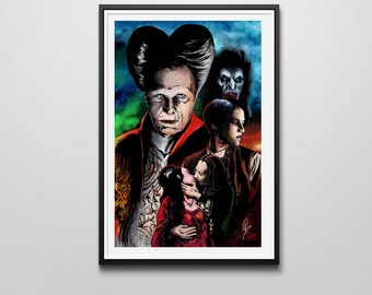 Drácula de Bram Stoker Impresión de arte firmada de 12"x18".