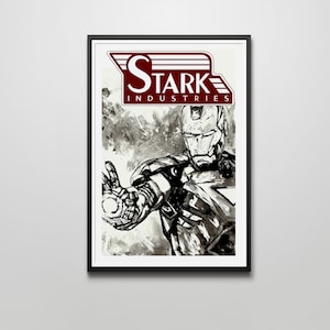 Stark Industries 12&quot;x18&quot; Art Print featuring Iron Man