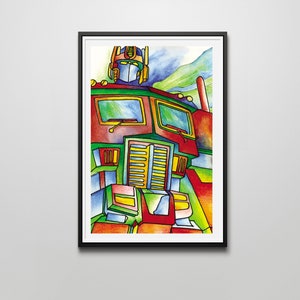 Transformers Optimus Prime Art Print on Heavyweight Glossy Paper