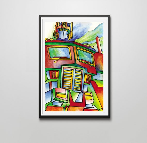 Transformers Optimus Prime Art Print on Heavyweight Glossy Paper