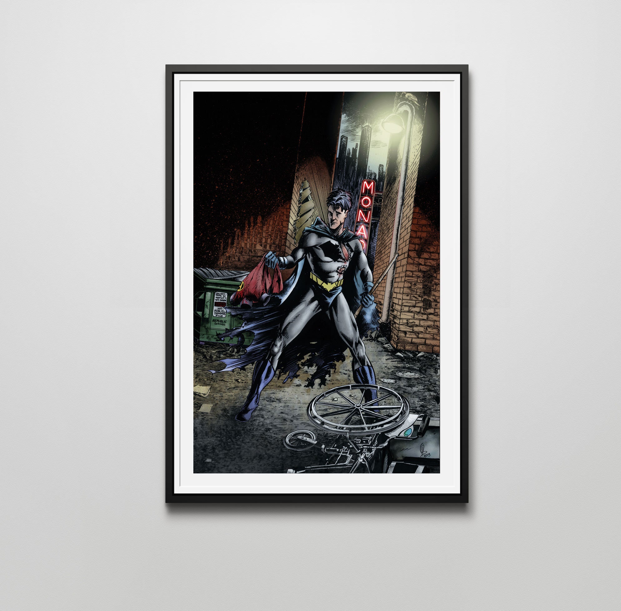 バットマン サイン入りBatman original art Batman Original Art for