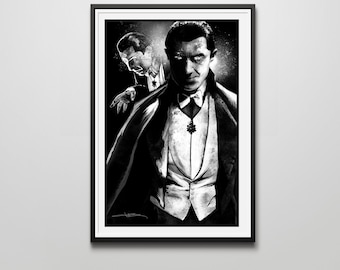 Dracula 12x18 Signed Art Print.