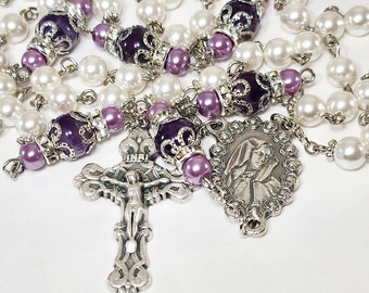 February Birthstone Rosary, Amethyst Catholic Rosary, Purple Holy Rosary, Catholic Gift, Personalized Rosary, First Communion, Confirmation