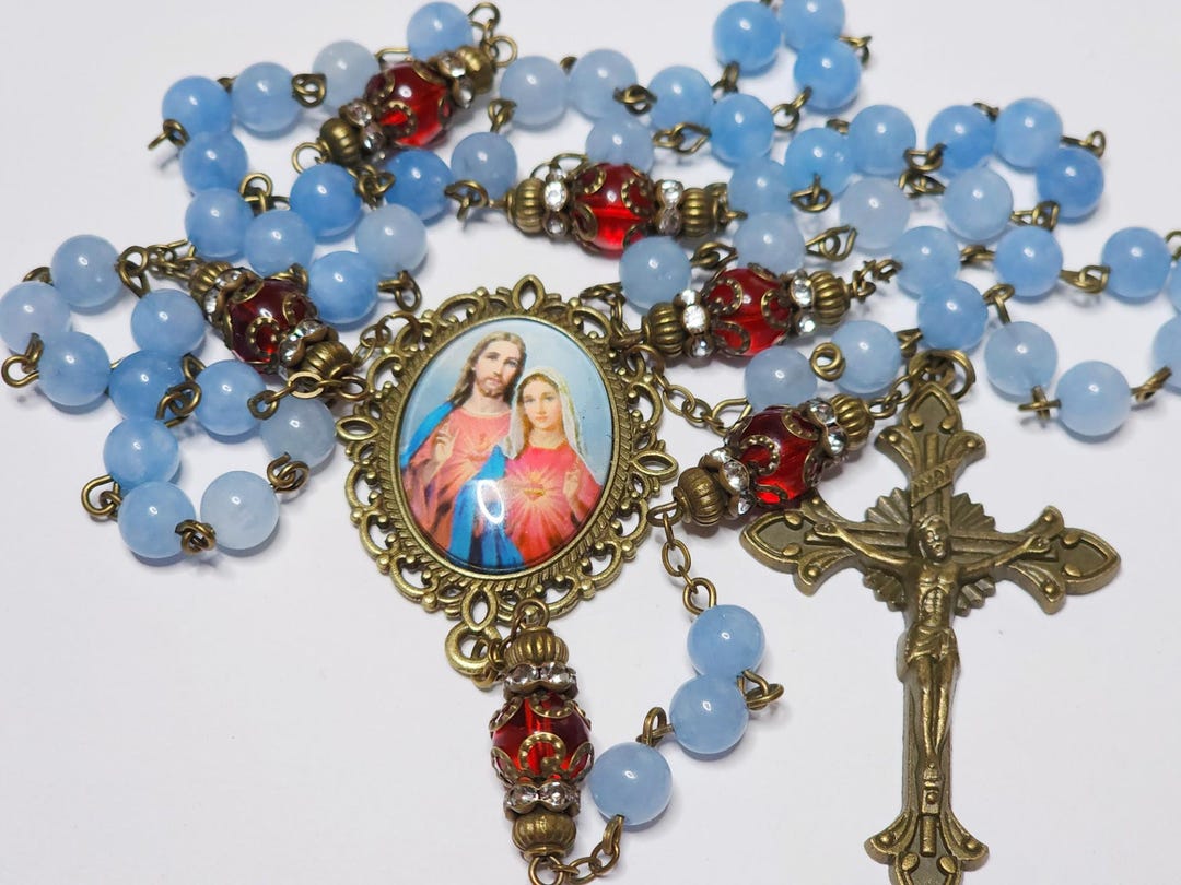 Two Hearts Catholic Rosary - Immaculate Heart of Mary - Sacred Heart of ...