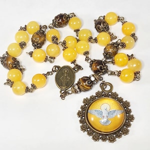 Chaplet in Honour of the Holy Spirit, Holy Ghost Catholic Chaplet, Christian Gift Holy Ghost Spirit, Holy Spirit Seven Gifts, Catholic Gift