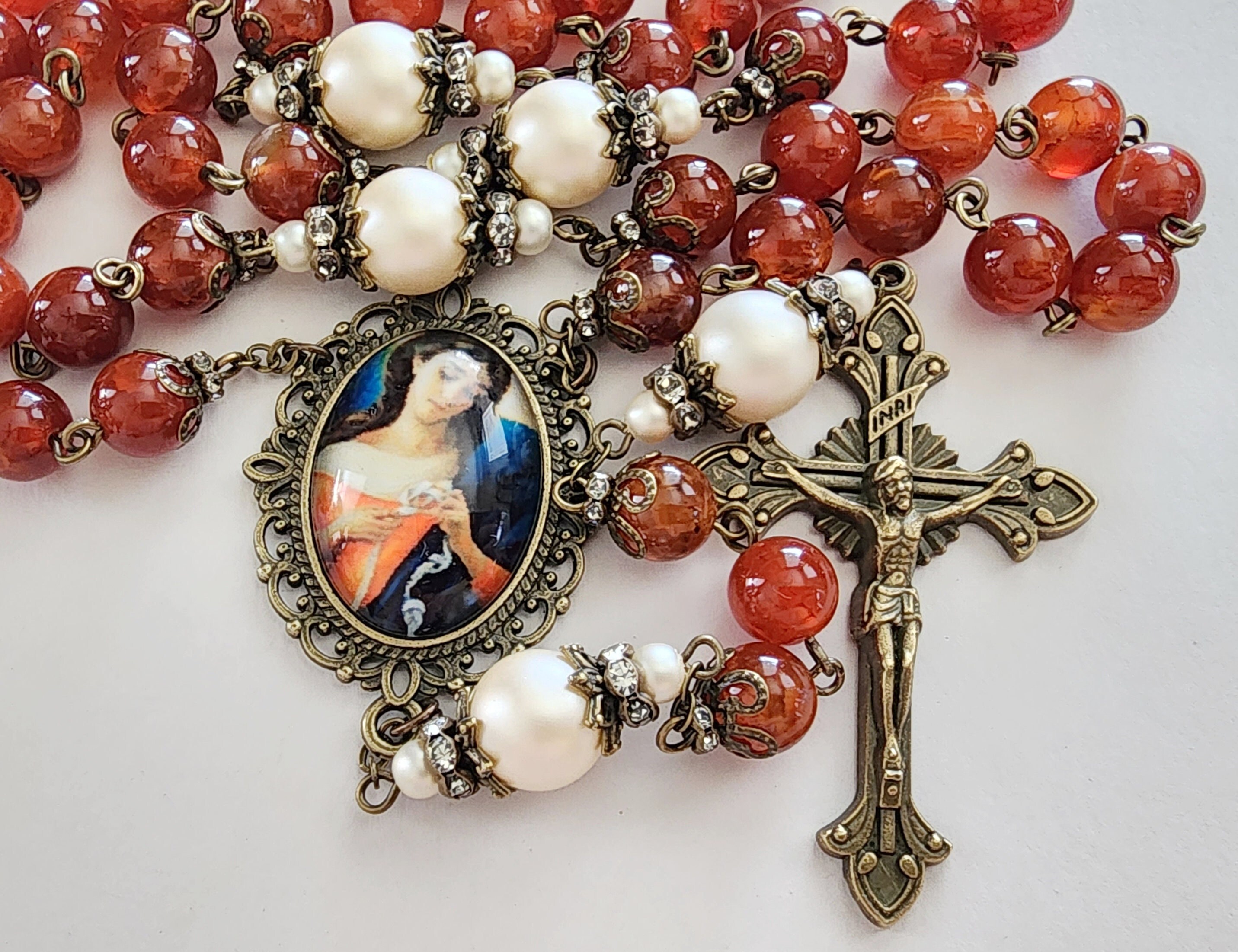 Our Lady Undoer of Knots Catholic Rosary Untier of Knots - Etsy