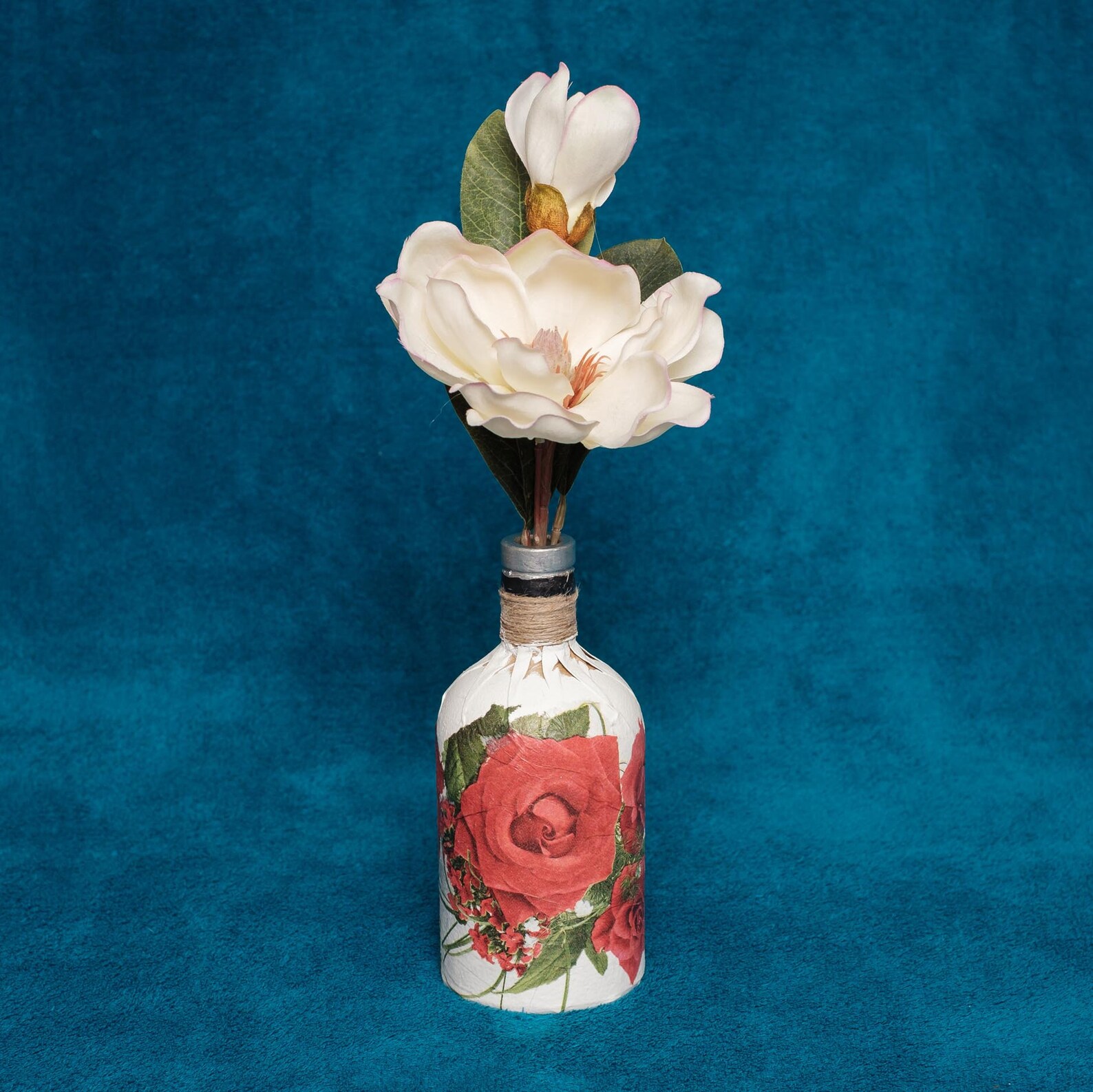 Hand Painted Bottle With Roses FREE GIFT Etsy