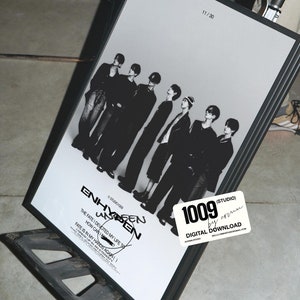 Enhypen Unseen Poster, digitaler Download, K-Pop druckbare Wandkunst, ästhetisches ENGENE Wanddekor Geschenkdruck
