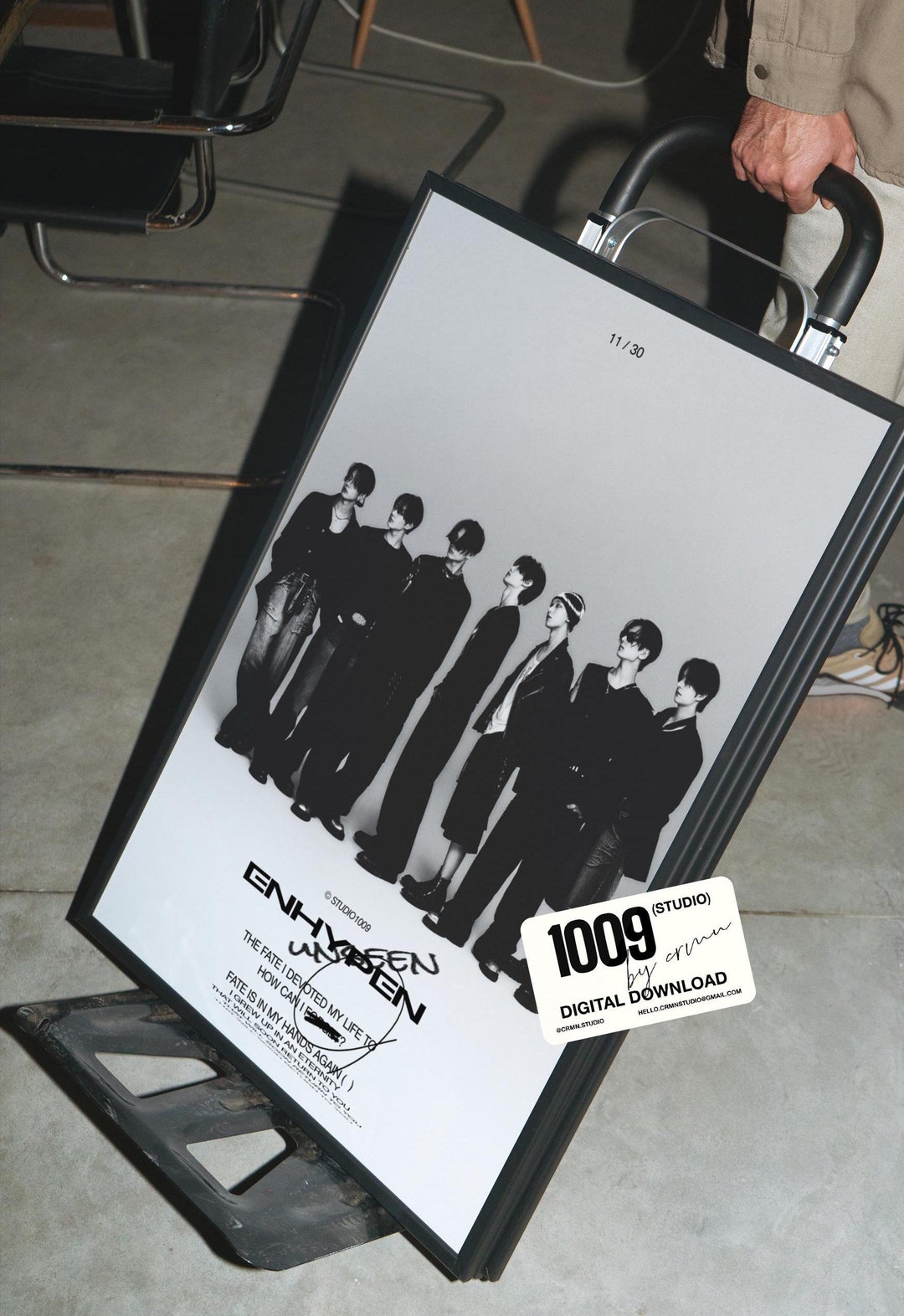 Enhypen Unseen Poster, Digital Download, K-pop Printable Wall Art