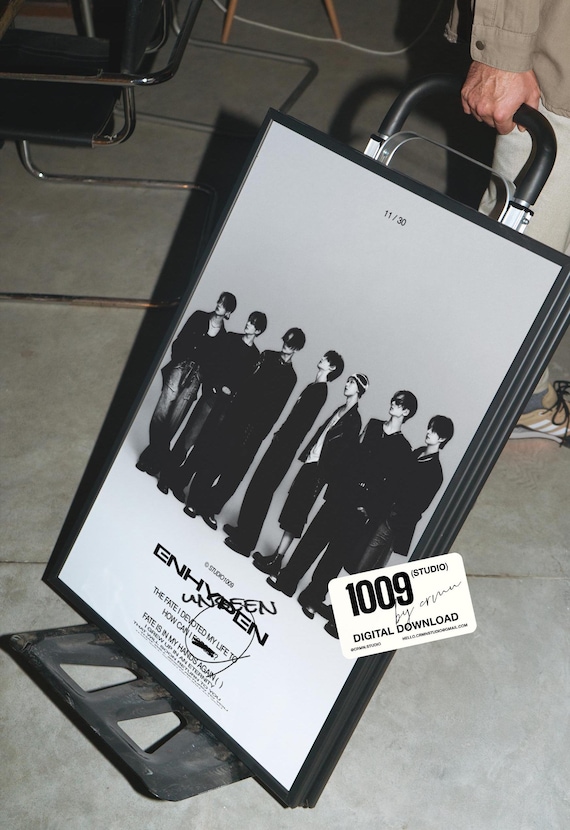 Enhypen Unseen Poster, Digital Download, K-pop Printable Wall Art