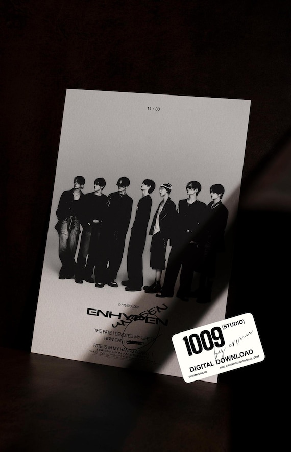 Enhypen Unseen Poster, Digital Download, K-pop Printable Wall Art