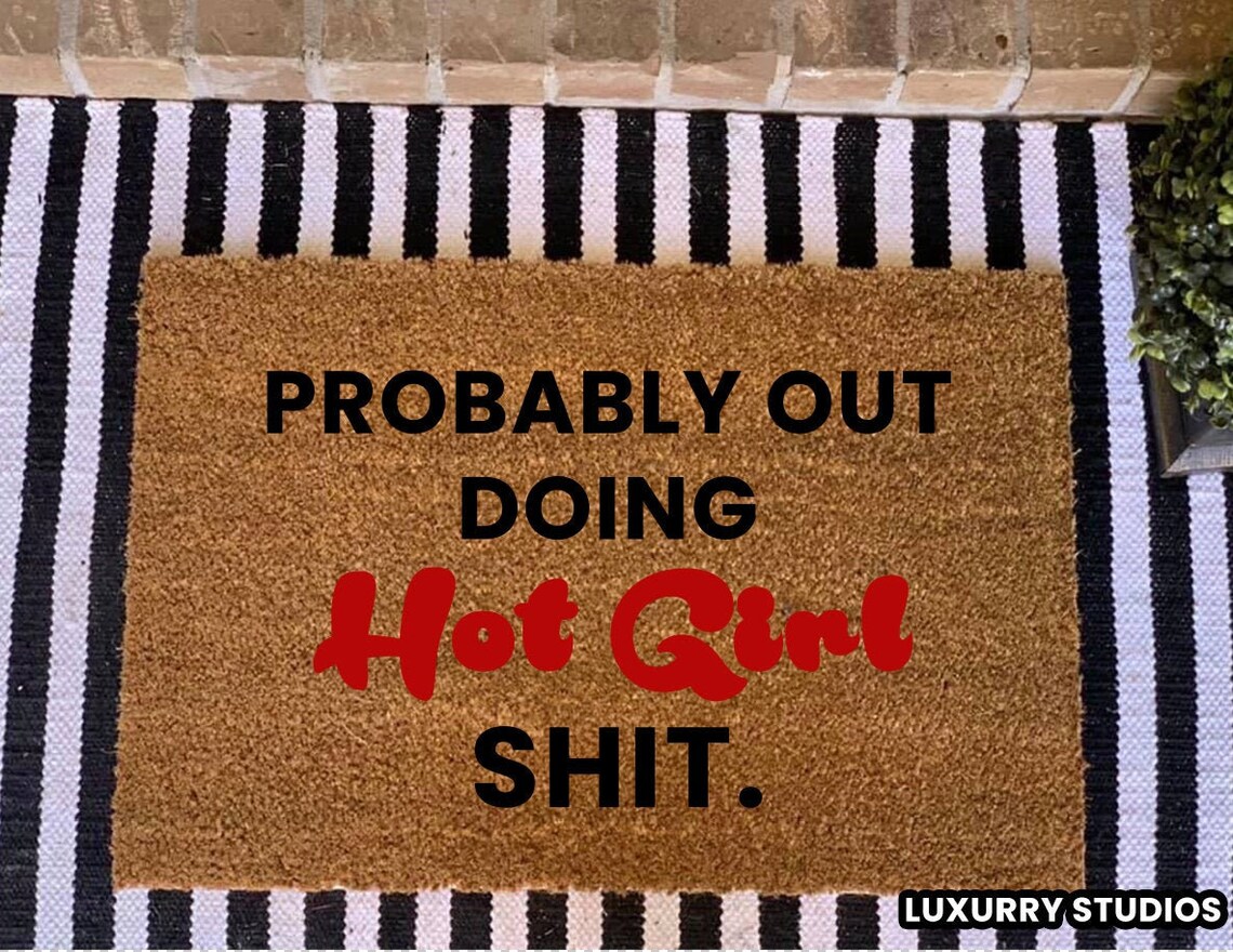 Hot Girl Doormat Custom Doormat Custom Door Mat Etsy