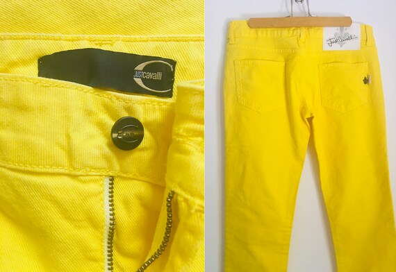 Authentic ROBERTO CAVALLI yellow jeans - image 3