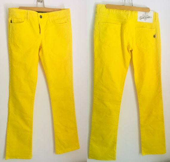 Authentic ROBERTO CAVALLI yellow jeans