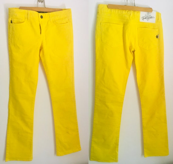 Authentic ROBERTO CAVALLI yellow jeans - image 1