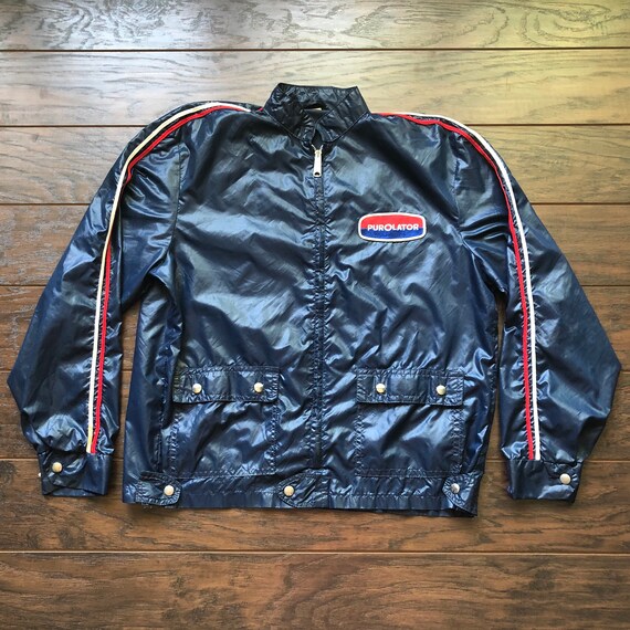 70’s Vintage Purolator Jacket with Racing Stripes