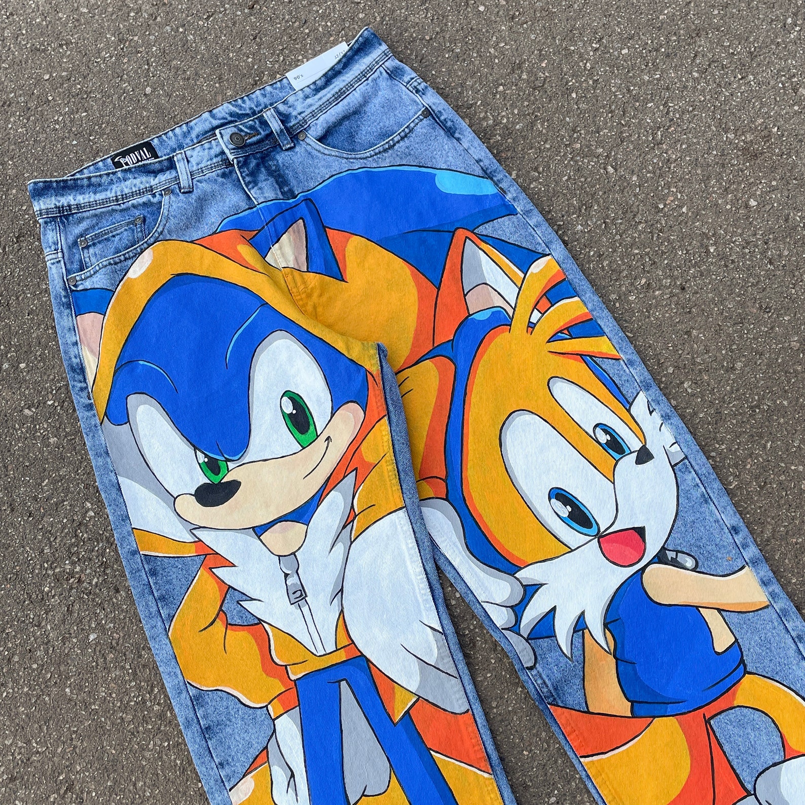 1 of 1 Custom Anime Jeans Cartoon Pants Mens Customized Style ...