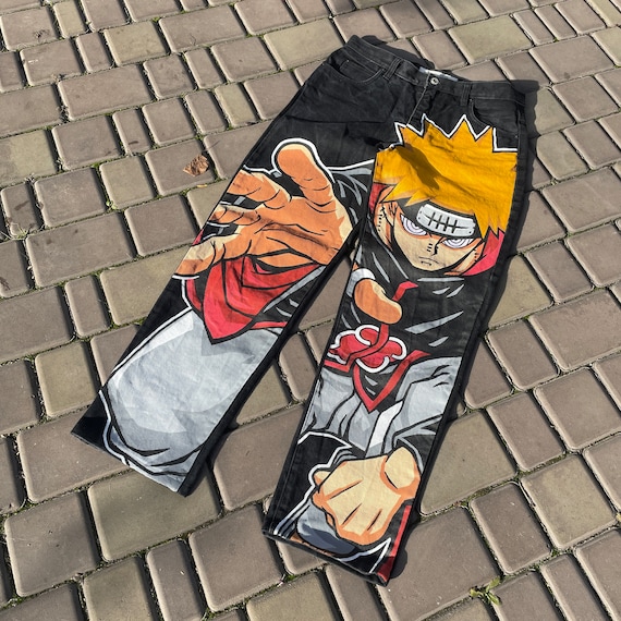 1 de 1 custom anime jeans pantalones de dibujos animados - Etsy España 1 de 1 custom anime jeans pantalones de dibujos animados - Etsy España