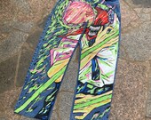 1 of 1 custom anime jeans cartoon pants mens customized style streetwear cosplay fashion manga denim W33L32