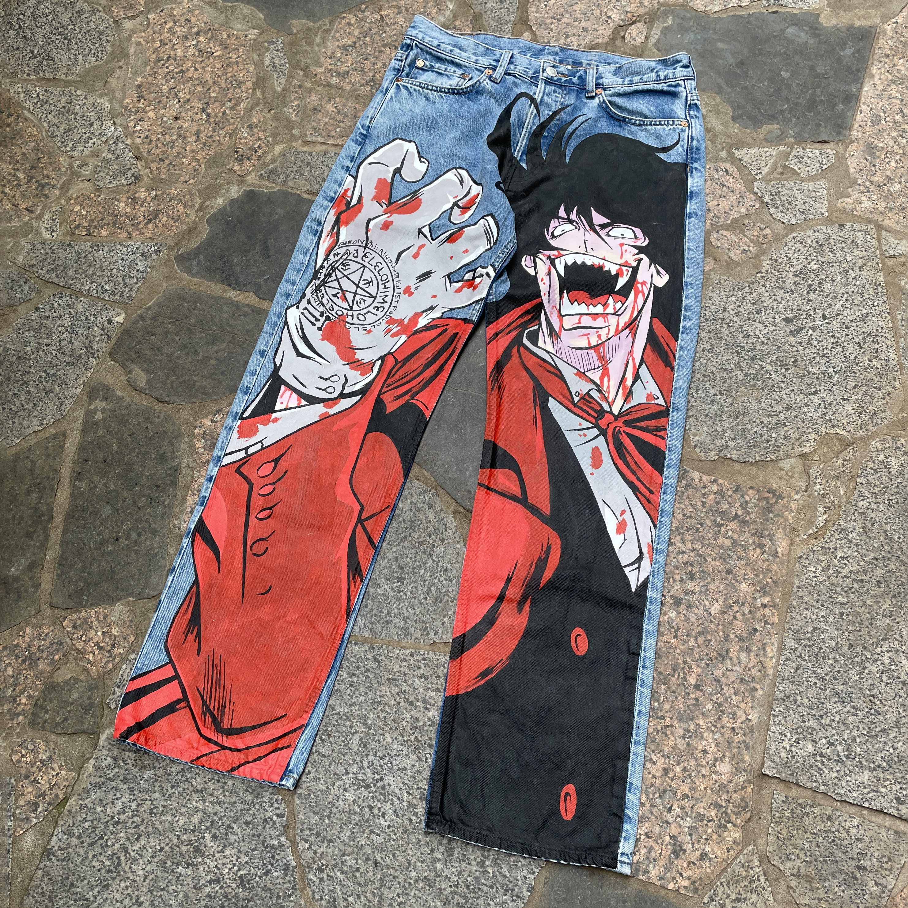 1 of 1 Custom Anime Jeans Cartoon Pants Mens Customized 1 of 1 Custom Anime Jeans Cartoon Pants Mens Customized
