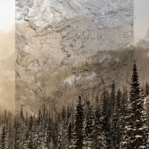 Rocky Mountain National Park + vintage map (11x17/gloss)